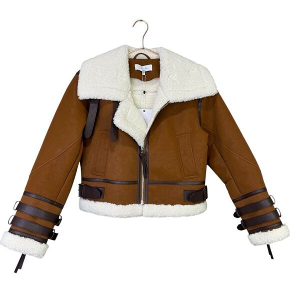 NEW REVOLVE L’Academie x Marianna Hewitt Benton Jacket Dark Brown Size XS - Picture 4 of 13